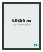 Photo Frame 40x55cm Black Woodgrain MDF Bologna Front Size | Yourdecoration.co.uk