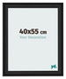 Photo Frame 40x55cm Black Woodgrain MDF Lazio Front Size | Yourdecoration.co.uk