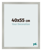 Photo Frame 40x55cm Silver Matte MDF Bologna Front Size | Yourdecoration.co.uk