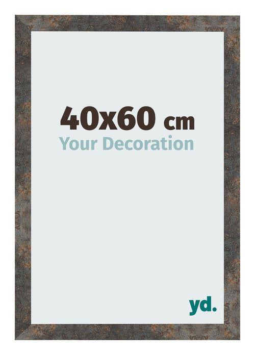 Photo Frame 40x60 cm Oxidized Metal MDF Bologna Front Size | Yourdecoration.co.uk