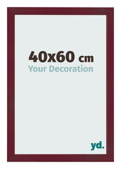 Photo Frame 40x60 cm Wine Red Swept MDF Bologna Front Size | Yourdecoration.co.uk