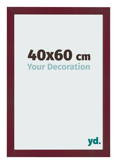 Photo Frame 40x60 cm Wine Red Swept MDF Bologna Front Size | Yourdecoration.co.uk