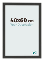 Photo Frame 40x60cm Black Woodgrain MDF Bologna Front Size | Yourdecoration.co.uk