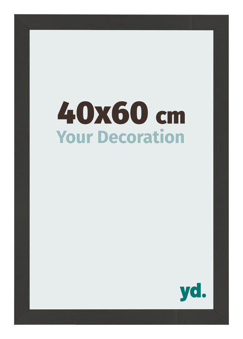 Photo Frame 40x60cm Black Woodgrain MDF Bologna Front Size | Yourdecoration.co.uk