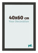 Photo Frame 40x60cm Black Woodgrain MDF Bologna Front Size | Yourdecoration.co.uk