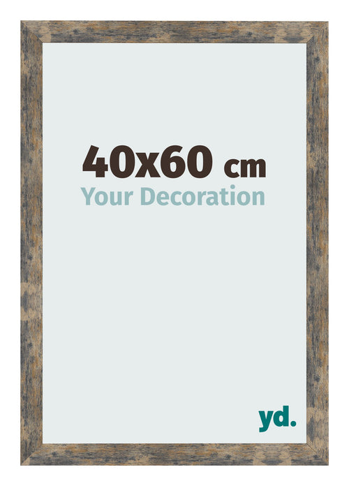Photo Frame 40x60cm Blue Gold Melange MDF Bologna Front Size | Yourdecoration.co.uk