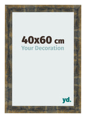Photo Frame 40x60cm Blue Gold Melange MDF Pisa Front Size | Yourdecoration.co.uk