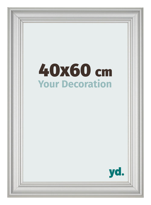 Photo Frame 40x60cm Silver Matte MDF Lazio Front Size | Yourdecoration.co.uk