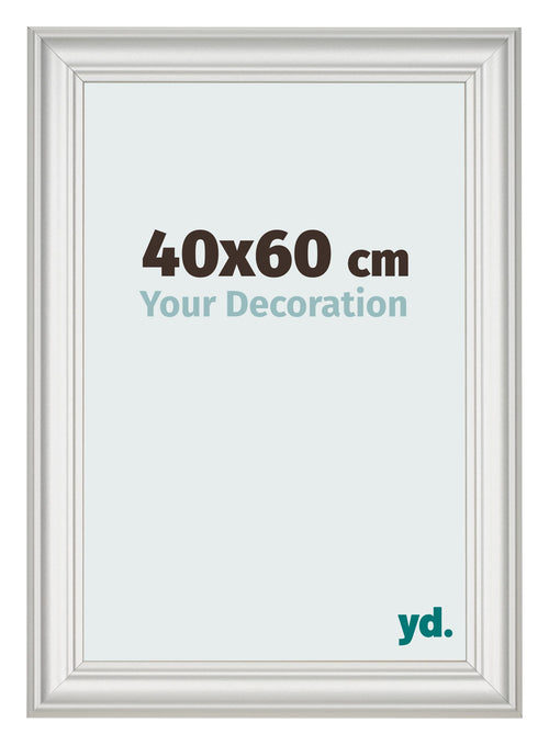 Photo Frame 40x60cm White Swept MDF Lazio Front Size | Yourdecoration.co.uk