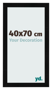 Photo Frame 40x70cm Black Silver Polished MDF Pisa Front Size | Yourdecoration.co.uk