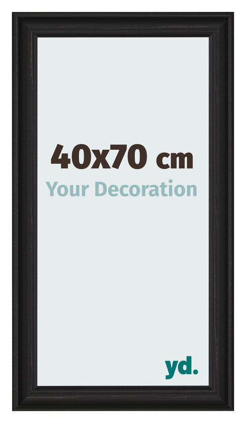 Photo Frame 40x70cm Black Woodgrain MDF Lazio Front Size | Yourdecoration.co.uk