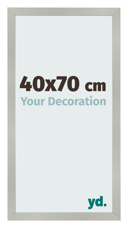 Photo Frame 40x70cm Silver Matte MDF Bologna Front Size | Yourdecoration.co.uk