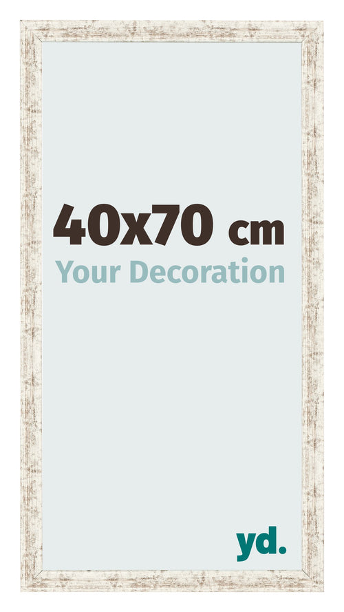 Photo Frame 40x70cm White Vintage MDF Bologna Front Size | Yourdecoration.co.uk