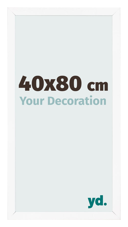 Photo Frame 40x80 cm White Matte MDF Bologna Front Size | Yourdecoration.co.uk