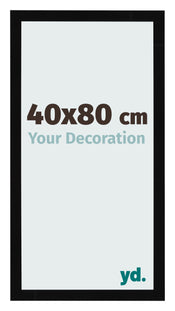 Photo Frame 40x80cm Black High Gloss MDF Bologna Front Size | Yourdecoration.co.uk