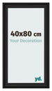 Photo Frame 40x80cm Black Woodgrain MDF Lazio Front Size | Yourdecoration.co.uk