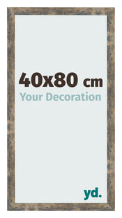 Photo Frame 40x80cm Blue Gold Melange MDF Bologna Front Size | Yourdecoration.co.uk