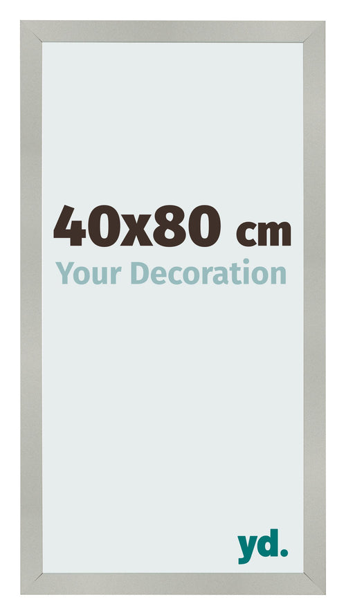 Photo Frame 40x80cm Silver Matte MDF Bologna Front Size | Yourdecoration.co.uk