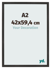 Photo Frame 42x59 4 cm A2 Black Matte MDF Bologna Front Size | Yourdecoration.co.uk