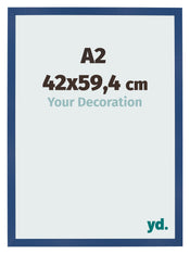 Photo Frame 42x59 4 cm A2 Dark Blue MDF Bologna Front Size | Yourdecoration.co.uk