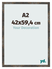 Photo Frame 42x59 4 cm A2 Oxidized Metal MDF Bologna Front Size | Yourdecoration.co.uk