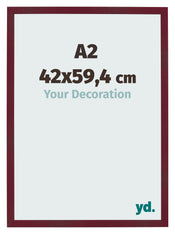 Photo Frame 42x59 4 cm A2 Wine Red Swept MDF Bologna Front Size | Yourdecoration.co.uk