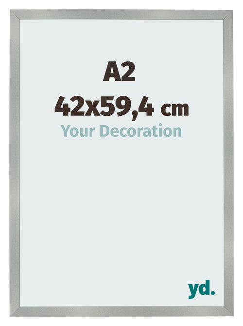 Photo Frame 42x59 4cm A2 Aluminum Brushed MDF Bologna Front Size | Yourdecoration.co.uk