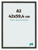 Photo Frame 42x59 4cm A2 Anthracite MDF Bologna Front Size | Yourdecoration.co.uk