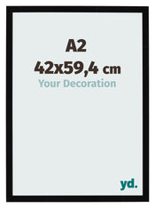 Photo Frame 42x59 4cm A2 Black High Gloss MDF Bologna Front Size | Yourdecoration.co.uk