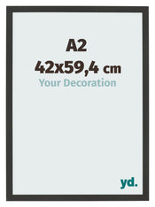 Photo Frame 42x59 4cm A2 Black Woodgrain MDF Bologna Front Size | Yourdecoration.co.uk