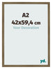 Photo Frame 42x59 4cm A2 Bronze Design MDF Bologna Front Size | Yourdecoration.co.uk