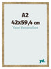 Photo Frame 42x59 4cm A2 Gold Antique MDF Bologna Front Size | Yourdecoration.co.uk