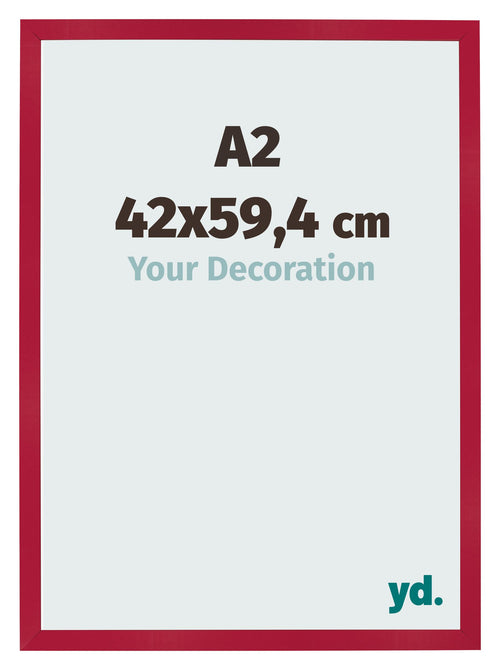 Photo Frame 42x59 4cm A2 Red MDF Bologna Front Size | Yourdecoration.co.uk
