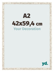 Photo Frame 42x59 4cm A2 White Vintage MDF Bologna Front Size | Yourdecoration.co.uk