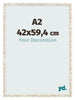 Photo Frame 42x59 4cm A2 White Vintage MDF Bologna Front Size | Yourdecoration.co.uk