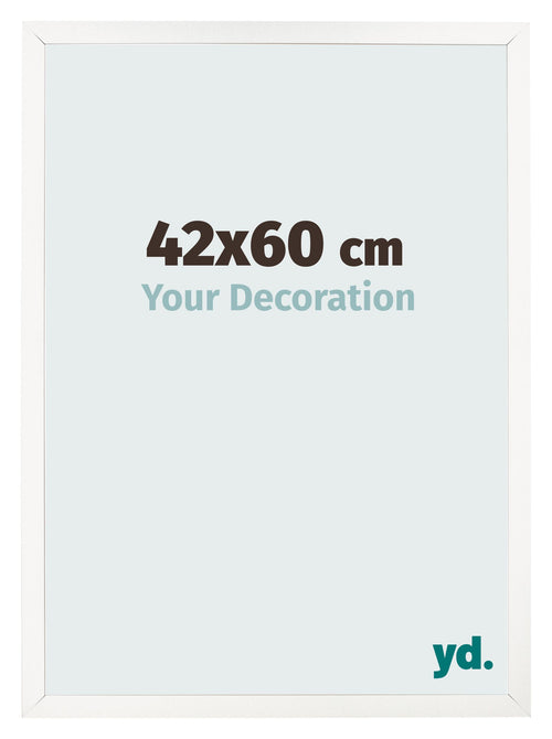 Photo Frame 42x60 cm White High Gloss MDF Bologna Front Size | Yourdecoration.co.uk