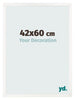 Photo Frame 42x60 cm White High Gloss MDF Bologna Front Size | Yourdecoration.co.uk