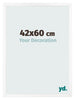Photo Frame 42x60 cm White Matte MDF Bologna Front Size | Yourdecoration.co.uk