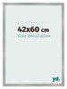 Photo Frame 42x60cm Aluminum Brushed MDF Bologna Front Size | Yourdecoration.co.uk