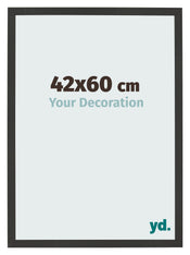 Photo Frame 42x60cm Black Woodgrain MDF Bologna Front Size | Yourdecoration.co.uk