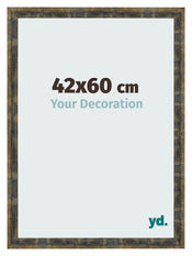 Photo Frame 42x60cm Blue Gold Melange MDF Pisa Front Size | Yourdecoration.co.uk