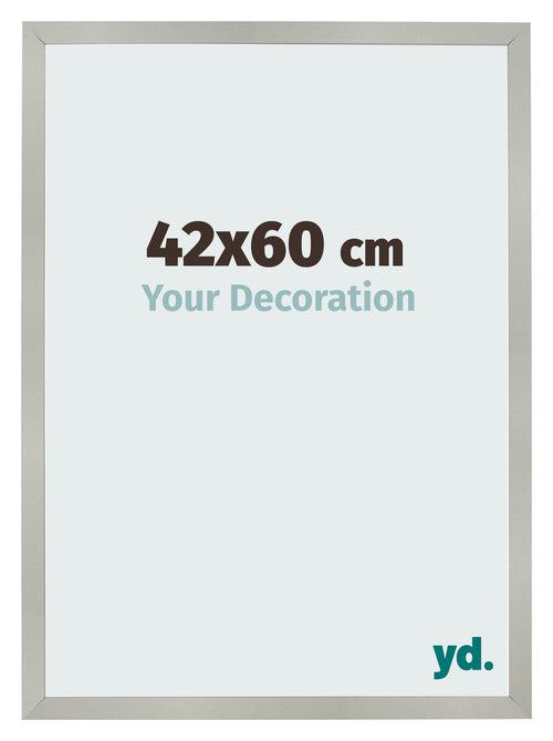 Photo Frame 42x60cm Silver Matte MDF Bologna Front Size | Yourdecoration.co.uk