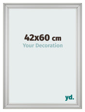 Photo Frame 42x60cm Silver Matte MDF Lazio Front Size | Yourdecoration.co.uk