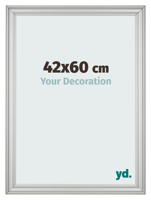 Photo Frame 42x60cm Silver Matte MDF Lazio Front Size | Yourdecoration.co.uk