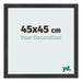Photo Frame 45x45 cm Black Matte MDF Bologna Front Size | Yourdecoration.co.uk