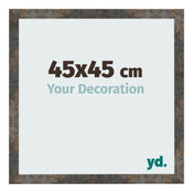 Photo Frame 45x45 cm Oxidized Metal MDF Bologna Front Size | Yourdecoration.co.uk
