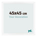 Photo Frame 45x45 cm White Matte MDF Bologna Front Size | Yourdecoration.co.uk