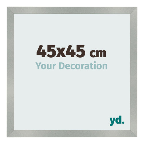 Photo Frame 45x45cm Aluminum Brushed MDF Bologna Front Size | Yourdecoration.co.uk