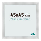 Photo Frame 45x45cm Aluminum Brushed MDF Pisa Front Size | Yourdecoration.co.uk