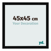 Photo Frame 45x45cm Black High Gloss MDF Bologna Front Size | Yourdecoration.co.uk
